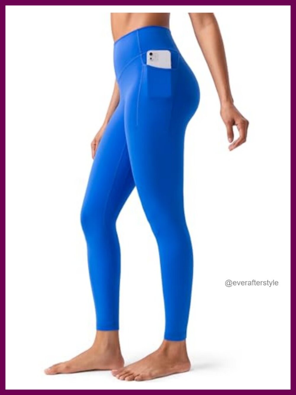 No Front Seam High Waisted Yoga Leggings with Pockets 25" Buttery Soft Nylon